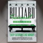 Billiard Tournament - Premium Flyer PSD Template