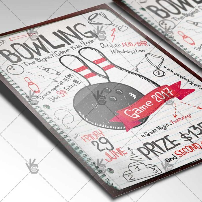 Bowling Party - Premium Flyer PSD Template - Image 2