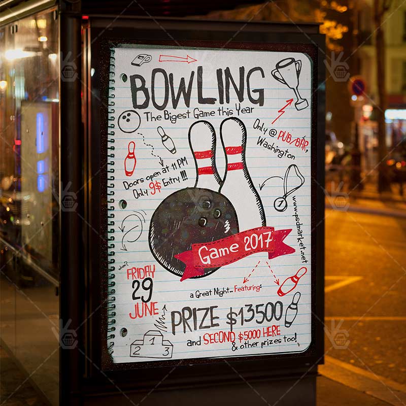 bowling_party_flyer_psdmarket_3.jpg Bowling Party - Premium Flyer PSD Template - Image 3