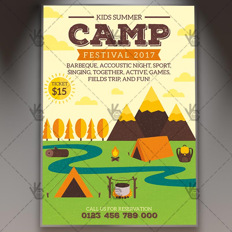 camp_festival_flyer_psdmarket_1.jpg Camp Festival - Premium Flyer PSD Template - Image 1