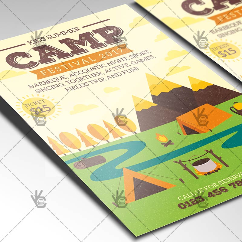 camp_festival_flyer_psdmarket_2.jpg Camp Festival - Premium Flyer PSD Template - Image 2