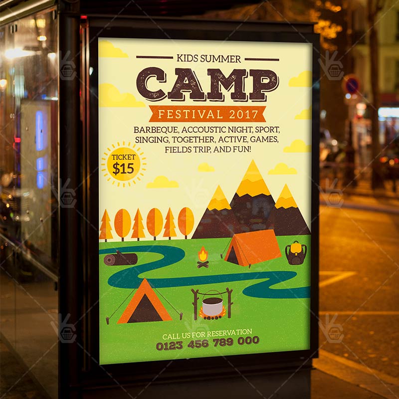 camp_festival_flyer_psdmarket_3.jpg Camp Festival - Premium Flyer PSD Template - Image 3
