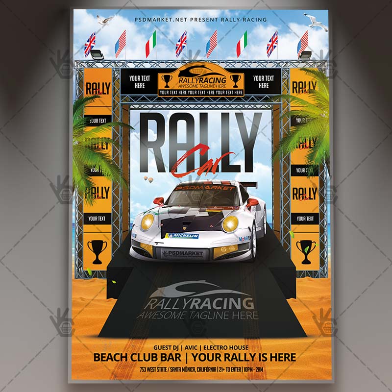 car_rally_flyer_psdmarket_1.jpg Car Rally - Premium Flyer PSD Template - Image 1
