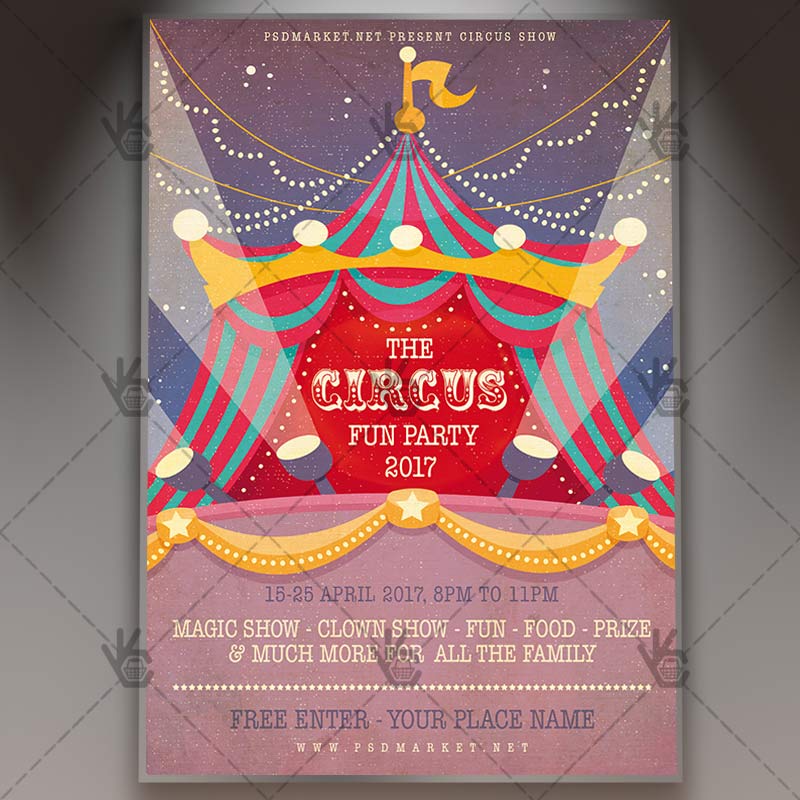 circus_flyer_psdmarket_1.jpg Circus - Premium Flyer PSD Template - Image 1