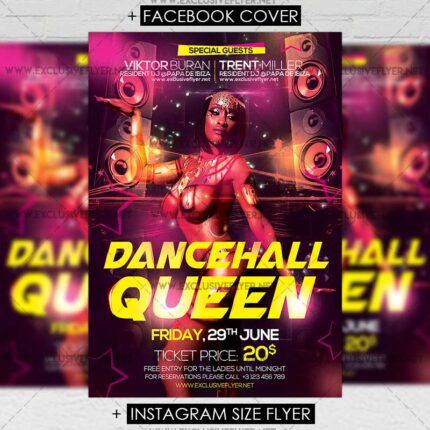 Dancehall Queen - Flyer PSD Template | ExclusiveFlyer