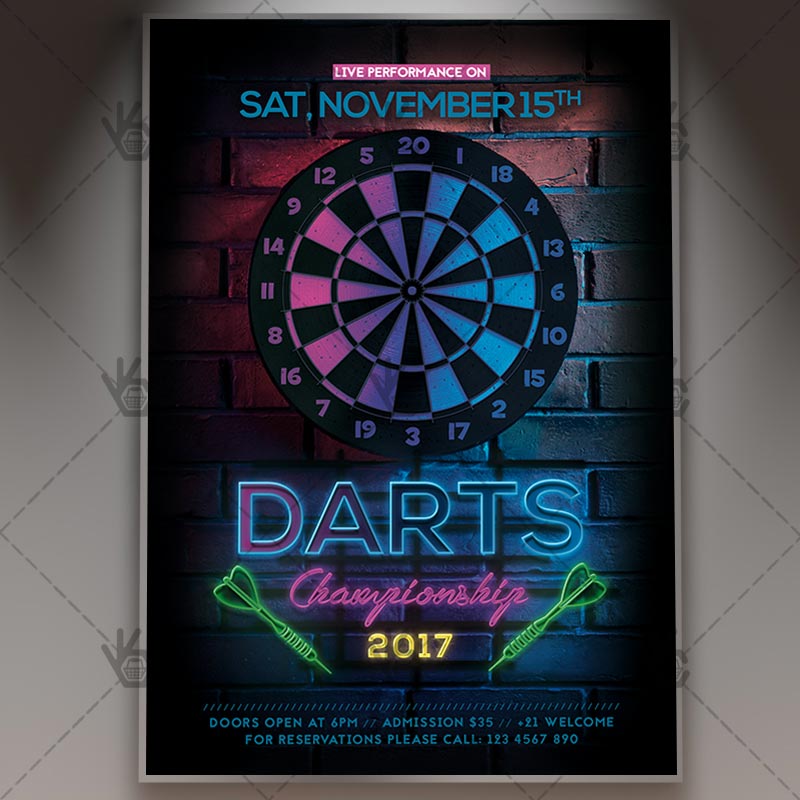 darts_flyer_psdmarket_1.jpg Darts - Premium Flyer PSD Template - Image 1