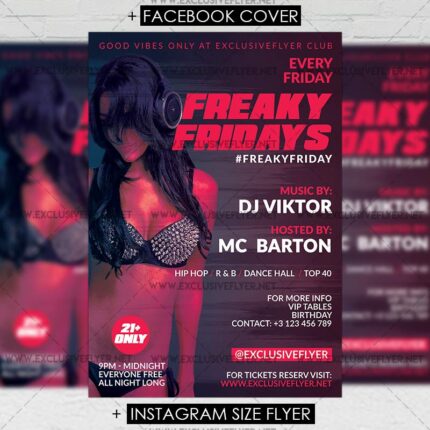 Download Freaky Fridays PSD Flyer Template Now