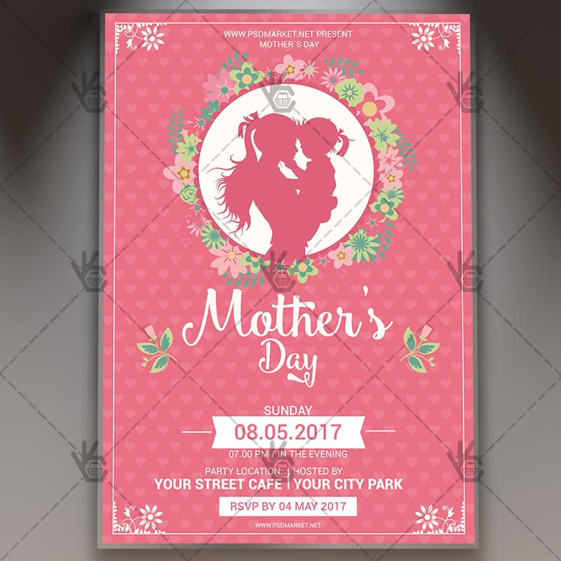 mothers_day_celebration_flyer_psdmarket_1.jpg Mothers Day Celebration - Premium Flyer PSD Template - Image 1
