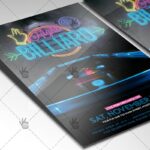 Neon Billiard - Premium Flyer PSD Template - Image 2