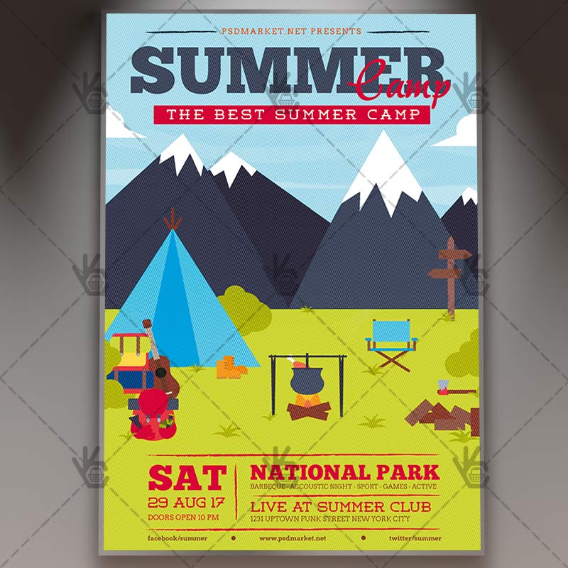 summer_camp_flyer_psdmarket_1.jpg Summer Camp - Premium Flyer PSD Template - Image 1