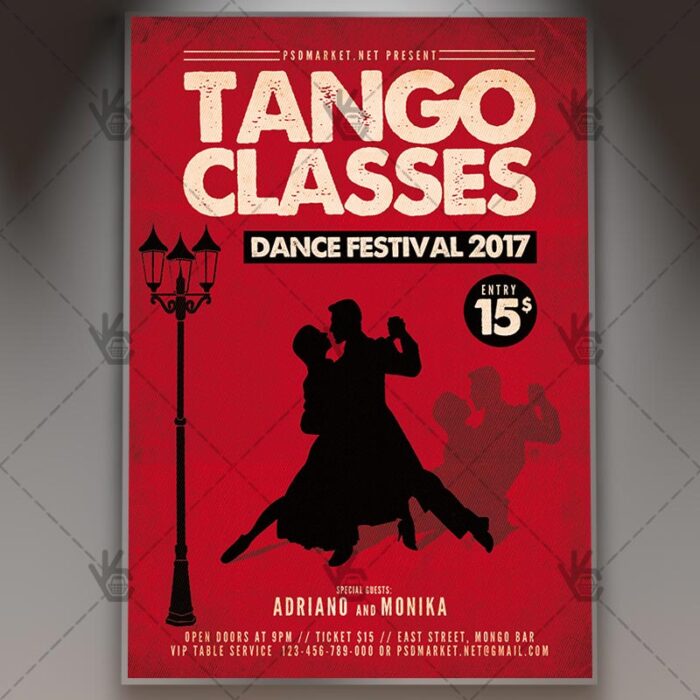 Tango Classes - Premium Flyer PSD Template - Image 1