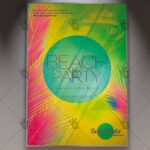 Minimal Beach Party - Premium Flyer PSD Template