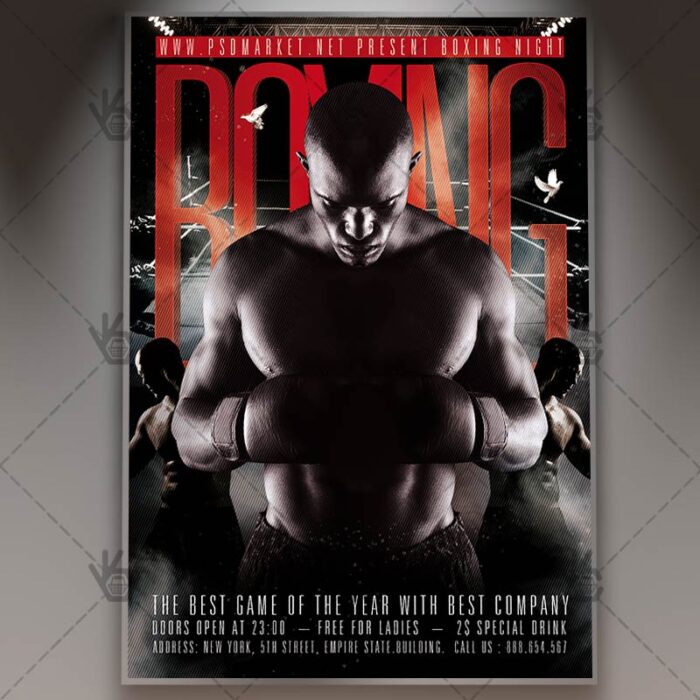 Boxing Game - Premium Flyer PSD Template - Image 1