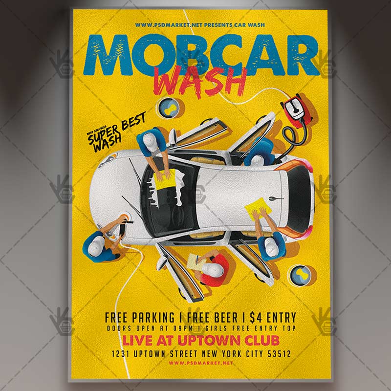 car_wash_flyer_psdmarket_1.jpg Car Wash - Premium Flyer PSD Template - Image 1