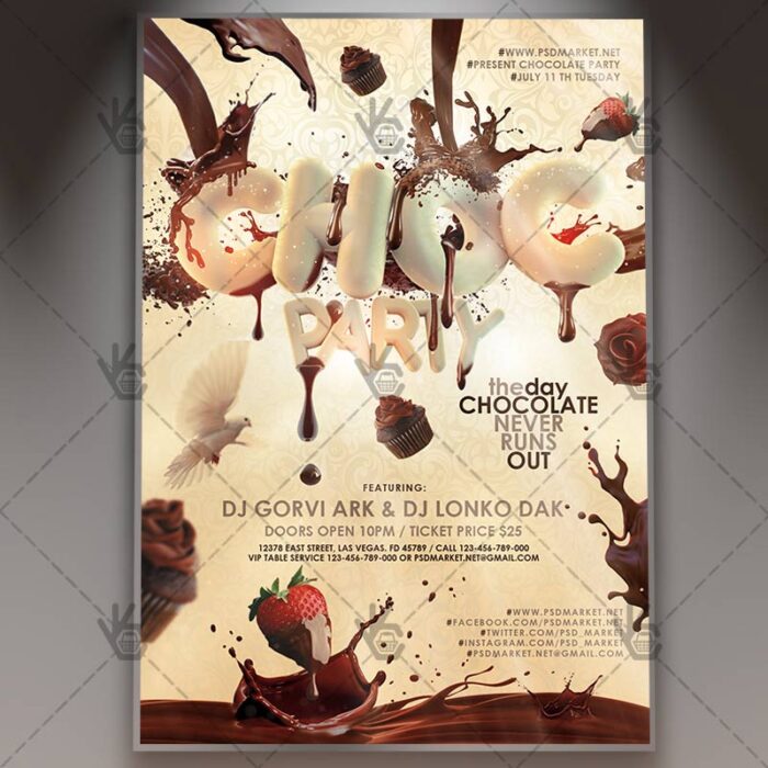 Chocolate Party - Premium Flyer PSD Template - Image 1