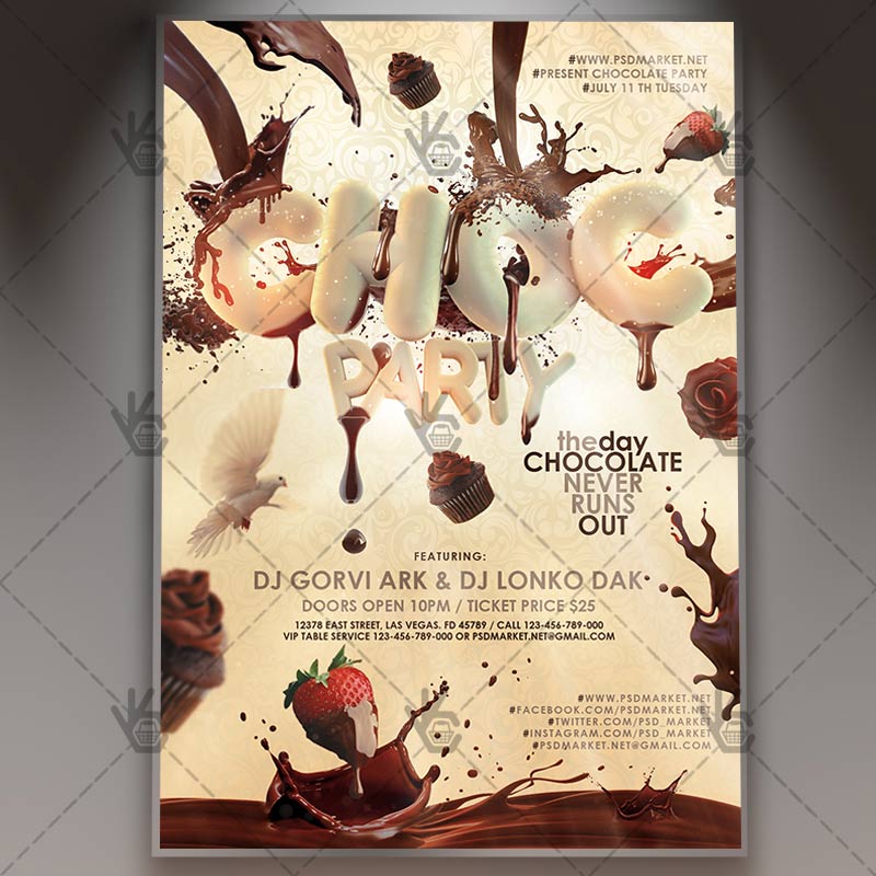 chocolate_party_flyer_psdmarket_1.jpg Chocolate Party - Premium Flyer PSD Template - Image 1