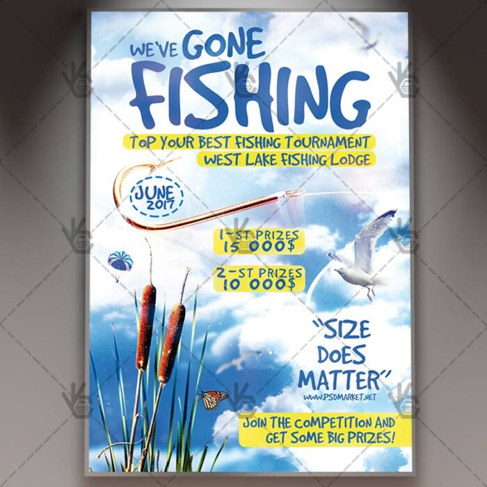 Fishing Championships - Premium Flyer PSD Template - Image 1