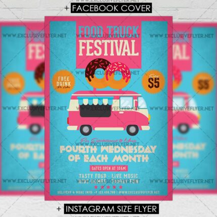 Download Food Truck Fest PSD Flyer Template Now