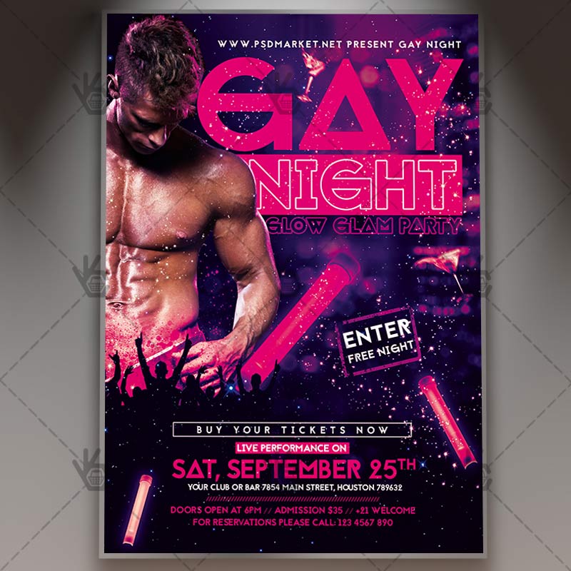 gay_night_flyer_psdmarket_1.jpg Gay Night - Premium Flyer PSD Template - Image 1