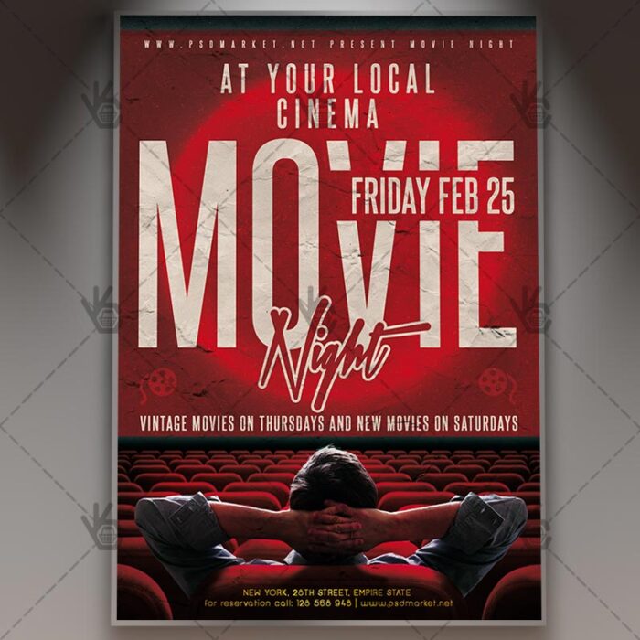 Movie Night - Premium Flyer PSD Template - Image 1