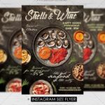 Shell and Wine - Premium A5 Flyer Template