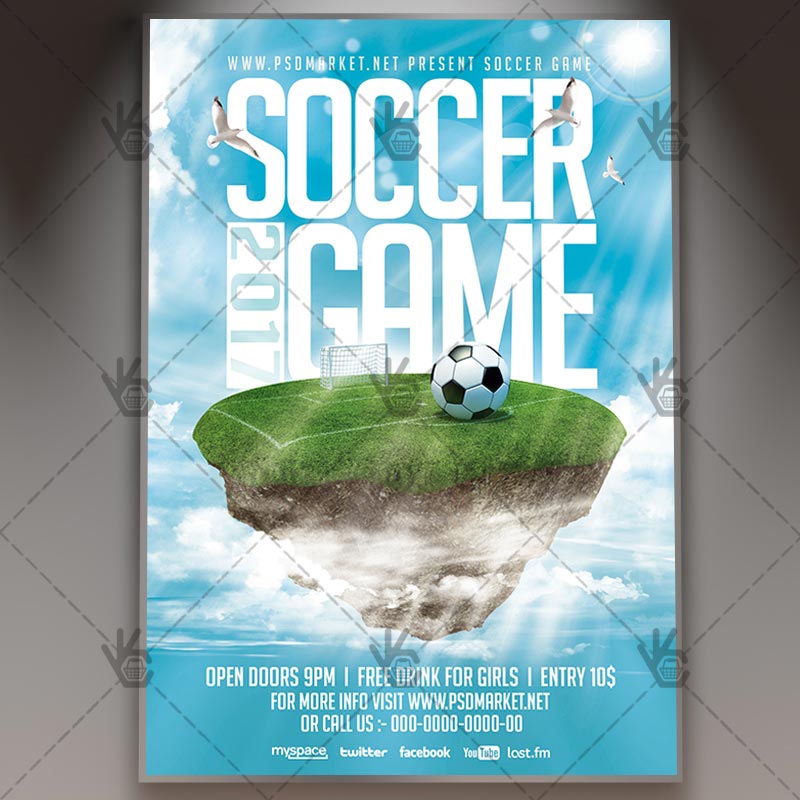 soccer_game_flyer_psdmarket_1.jpg Soccer Game - Premium Flyer PSD Template - Image 1