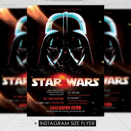 Download Star Wars Night PSD Flyer Template Now