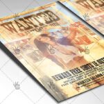 Wanted Western Party - Premium Flyer PSD Template - Image 2
