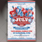 4th of July Celebration - Premium Flyer PSD Template