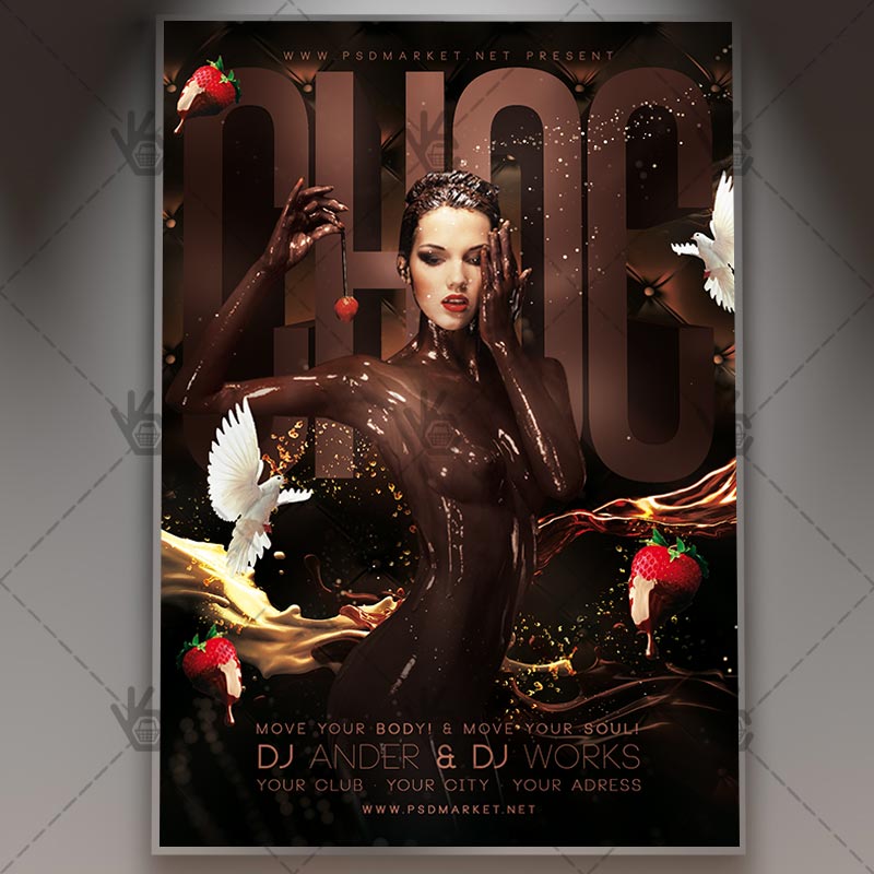 chocolate_night_flyer_psdmarket_1.jpg Chocolate Night - Premium Flyer PSD Template - Image 1