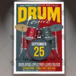 Drum Music Festival - Premium Flyer PSD Template