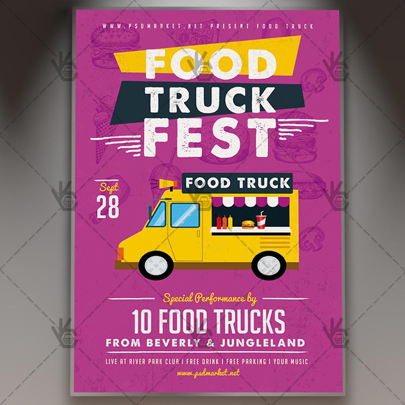 food_truck_flyer_psdmarket_1.jpg Food Truck - Premium Flyer PSD Template - Image 1