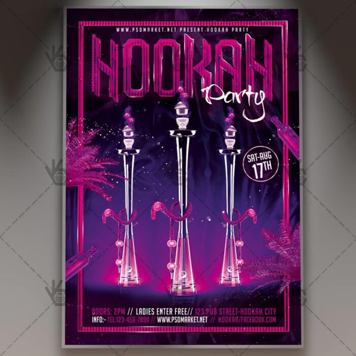 Hookah Party - Premium Flyer PSD Template - Image 1