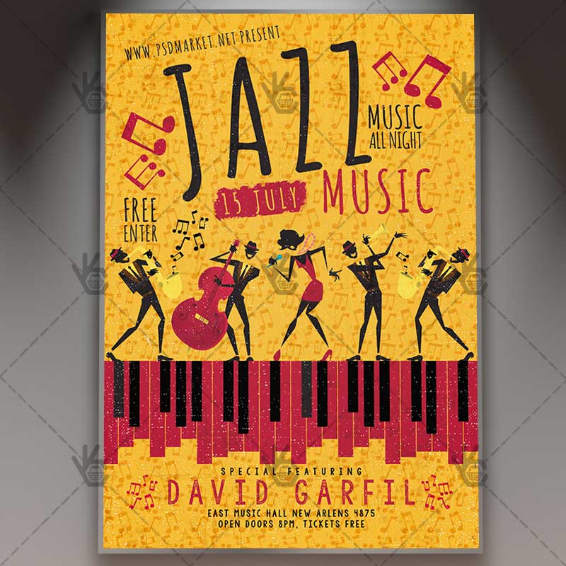 jazz_music_flyer_psdmarket_1.jpg Jazz Music - Premium Flyer PSD Template - Image 1