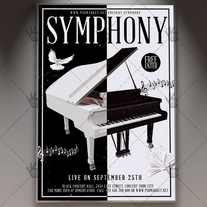 Symphony Music - Premium Flyer PSD Template - Image 1