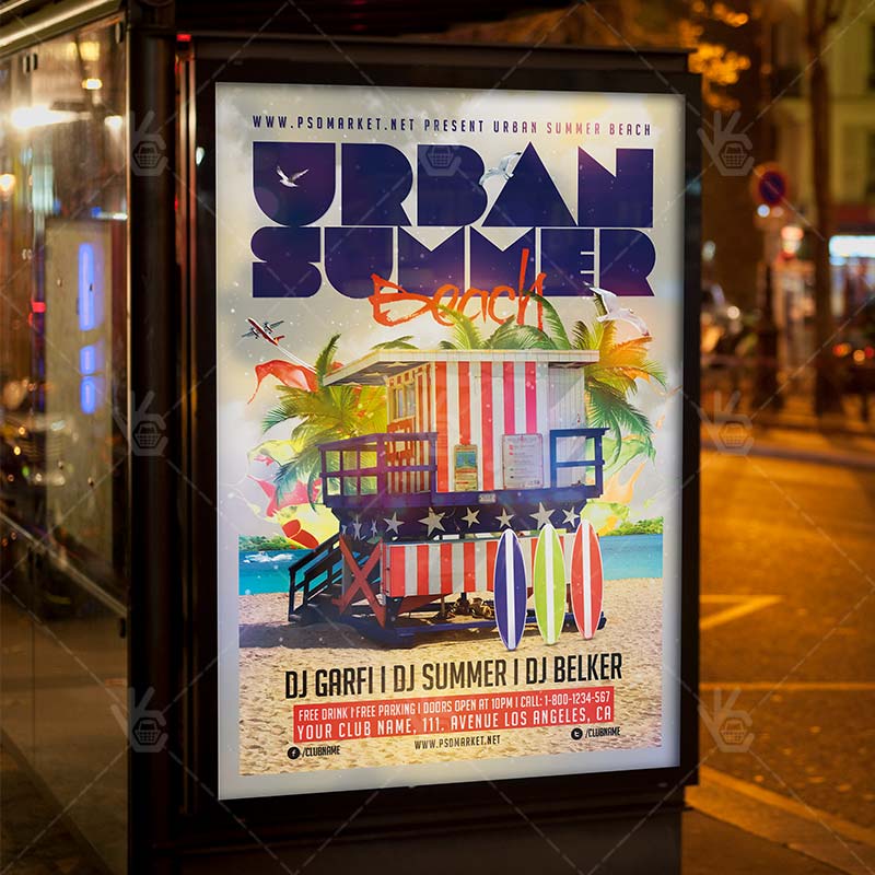 urban_summer_beach_flyer_psdmarket_3.jpg Urban Summer Beach - Premium Flyer PSD Template - Image 3