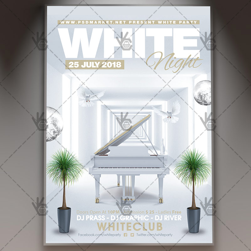 white_party_night_flyer_psdmarket_1.jpg White Party Night - Premium Flyer PSD Template - Image 1