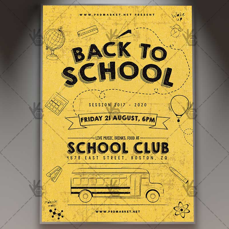 back_to_school_flyer_psdmarket_1.jpg Back to School - Premium Flyer PSD Template - Image 1