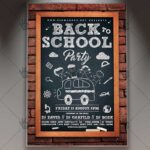 Back to School Party Kids - Premium Flyer PSD Template