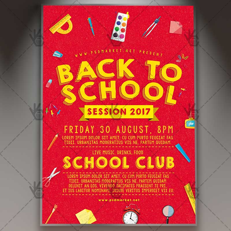 backt_to_school_session_flyer_psdmarket_1.jpg Back to School Session - Premium Flyer PSD Template - Image 1