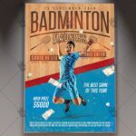 Badminton Madness - Premium Flyer PSD Template