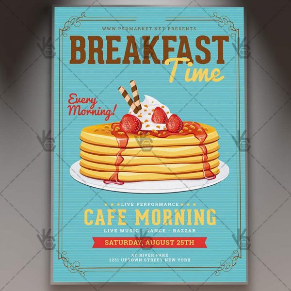 Breakfast Time - Premium Flyer PSD Template | PSDmarket