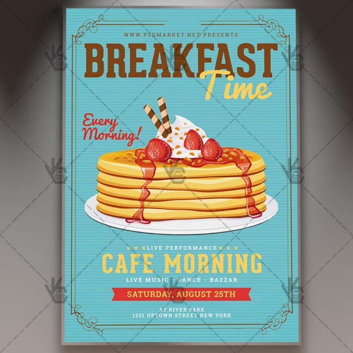 Breakfast Time - Premium Flyer PSD Template - Image 1