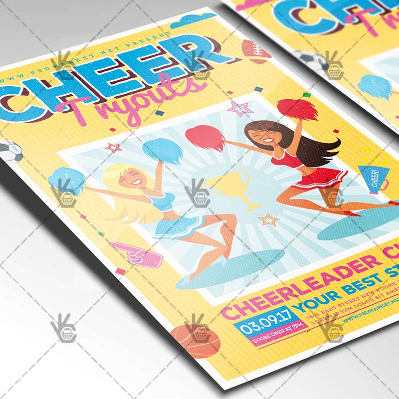cheer_tryouts_flyer_psdmarket_2.jpg Cheer Tryouts - Premium Flyer PSD Template - Image 2