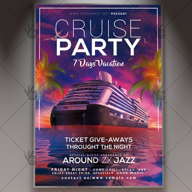 Cruise Vacation - Premium Flyer PSD Template - Image 1