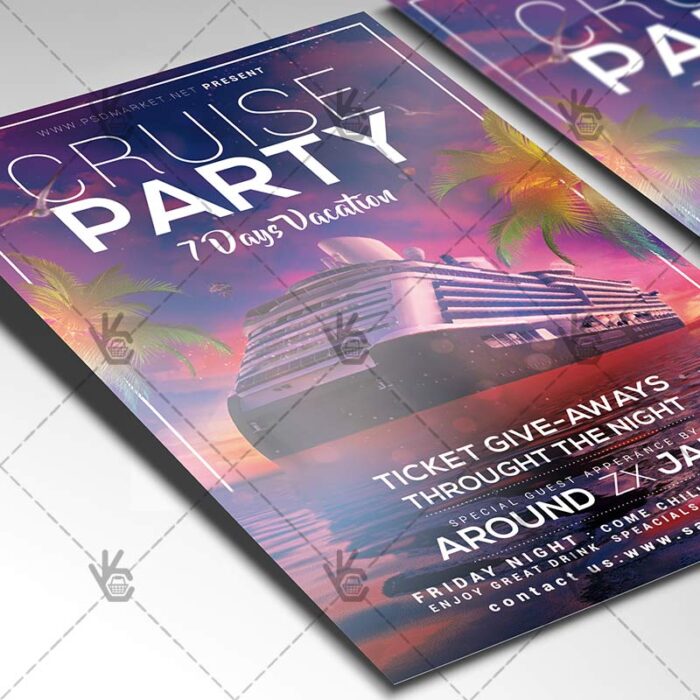 Cruise Vacation - Premium Flyer PSD Template - Image 2