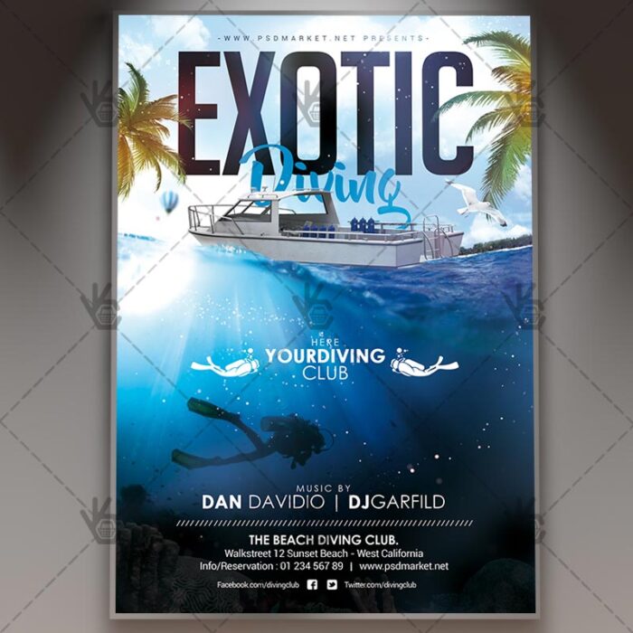 Exotic Diving - Premium Flyer PSD Template - Image 1