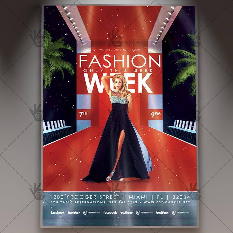 Fashion Show Flyer Template Psd