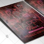 Happy Hour Neon - Premium Flyer PSD Template - Image 2