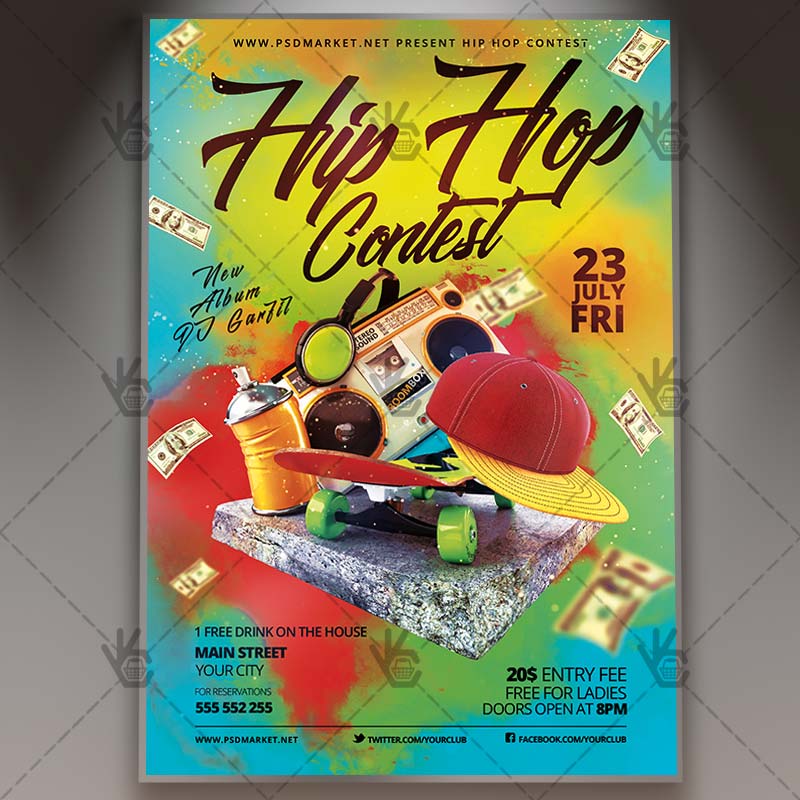 hip_hop_contest_flyer_psdmarket_1.jpg Hip Hop Contest - Premium Flyer PSD Template - Image 1